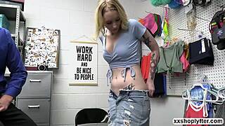 Shoplifter marilyn confronted by officer at work