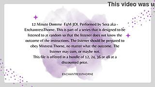 F4M Femdom Joi Part 4 Of 12 With Orgasm Instructions And Domination