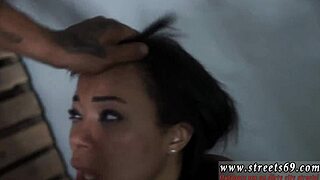 young thai teen 18+ and leather girl in dimly lit stairwell bondage