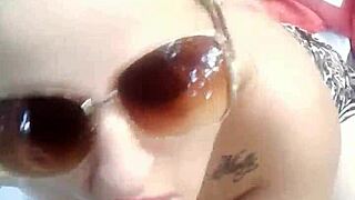 Blonde wife cheats outdoors with stranger