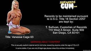 Small Titted Vanessa Cage Fucks Hard for Cum!