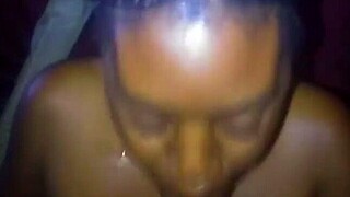 katt williams' lil sis takes deepthroat and creampie in pov