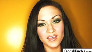 Kendall teases and masturbates her nude pussy