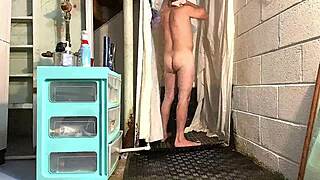 gay enema play in the shower, so wild!