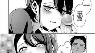 Milf in anime hentai riding cowgirl in public fantasy