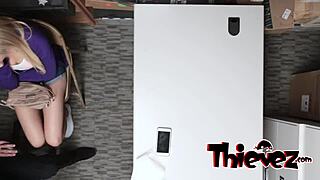 Can This Blonde Babe Handle Riding a Monster Cock Bent Over?