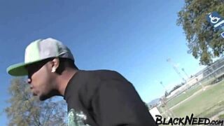 New slutty Trevi gives great blowjob to black huge cock