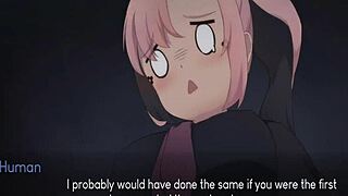 vels gets her pussy fucked and filled with cum in anime fantasy gameplay