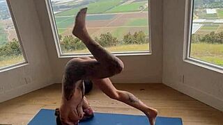 i feel so free doing naked morning yoga.