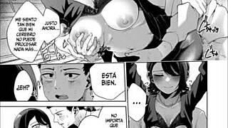 Milf in anime hentai riding cowgirl in public fantasy