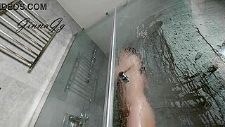 Watch That Fluffy Pussy Get Soaked In The Shower!