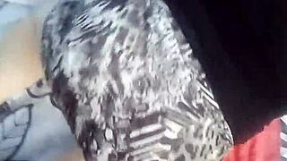 Blonde wife cheats outdoors with stranger