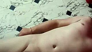 my slave loves my feet before i walk on him and break his balls