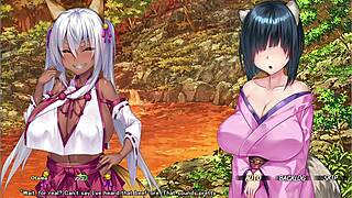 the kinky kitsune gets double penetrated outdoors in ep 8.