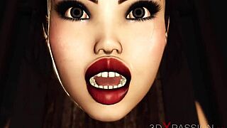 Watch that super hot black shemale fuck the busty brunette hard in the dungeon!