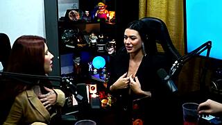 Clara Dalcol, Pocahontas, and Isa Albuquerque Suck Tits on Podcast