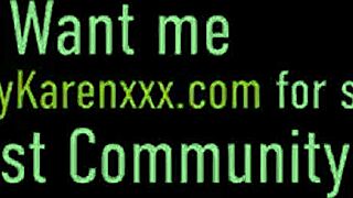 Curvy doctor Karen Fisher fingers horny patient Harmonie Marquise in a dirty talk session at the clinic