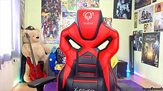 The young gamer shows off her body during the chat