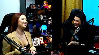 Clara Dalcol, Pocahontas, and Isa Albuquerque Suck Tits on Podcast