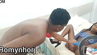 First porn time iza black sits firm on big cock in webcam sex