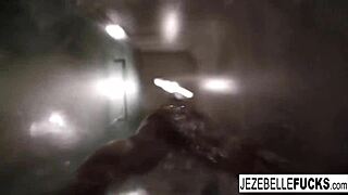 sexy jezebelle bond subtly films her bath time