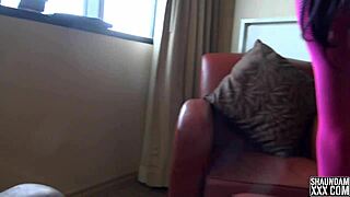 that skinny black babe teases with her big cock.