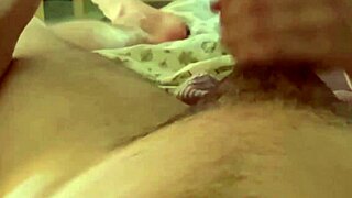 the amateur babe gives a sloppy blowjob to the big cock