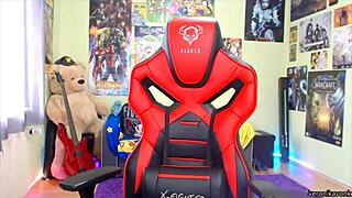 The young gamer shows off her body during the chat