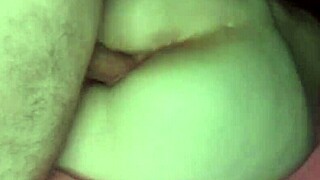 Homemade creampie leaves wife's shaved pussy dripping cum.