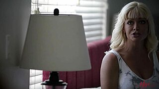 Allherluv’s Serene Siren and Laney Grey scissor in erotic blonde lesbian play.