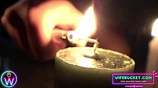 feeling the passion in this homemade candlelight threesome on st valentine's