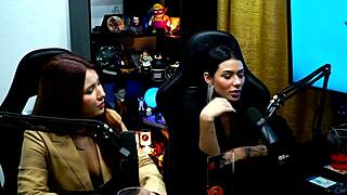 Clara Dalcol, Pocahontas, and Isa Albuquerque Suck Tits on Podcast