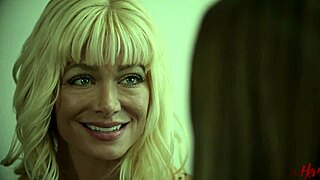 Allherluv’s Serene Siren and Laney Grey scissor in erotic blonde lesbian play.