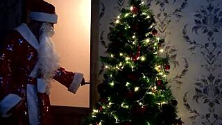 Bad Santa Claus Wishes Merry Christmas