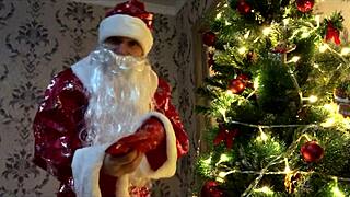 Bad Santa Claus Wishes Merry Christmas