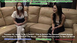 blaire celeste, ready for the procedure at lunch with doctor tampa's gloved hands?