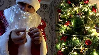 Bad Santa Claus Wishes Merry Christmas