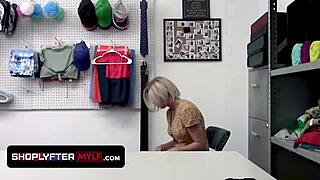 hot mature blonde amber chase caught stealing panties, so i paid with my tight pussy