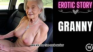 Har du noen gang forestilt deg en liftende fyr som får vill blowjob av en gammel dame på veien?