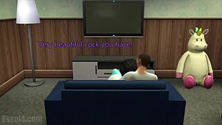 Lucy and Aiden in submissive anal fucking scene