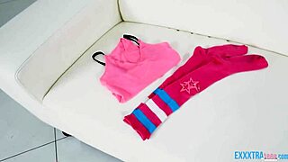 Daphne Dare and Jay Smooth in Onesie for Masturbation and Handjob