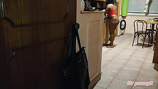 Tia filmed in thong by nephew in summer