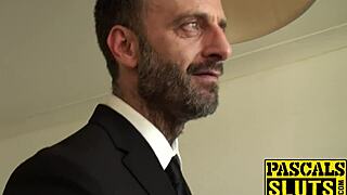 classy submissive bitch gets spanked in rough bdsm sex with cum in mouth 😈