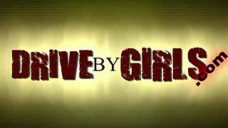 hot blonde teen undresses for public gangbang