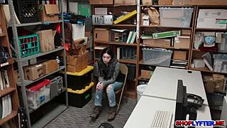 Stepdad caught Amilia Onyx being naughty and punishes her hard in the office