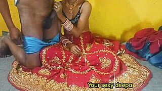 desi bhabhi's first wedding night intense fucking in hindi voice