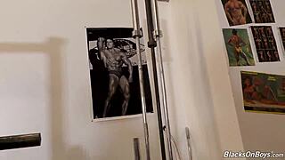 Black guys cum for white boy in group banging orgy