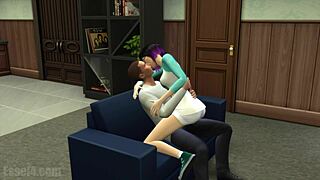 Lucy and Aiden in submissive anal fucking scene