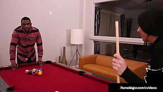 ms panther black with magnificent breasts jerks big dick gets fucked receives cum between tits