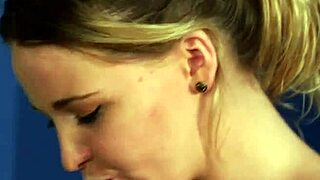 Horny British Slut Sucks Cock and Swallows Hot Cum for Lunch